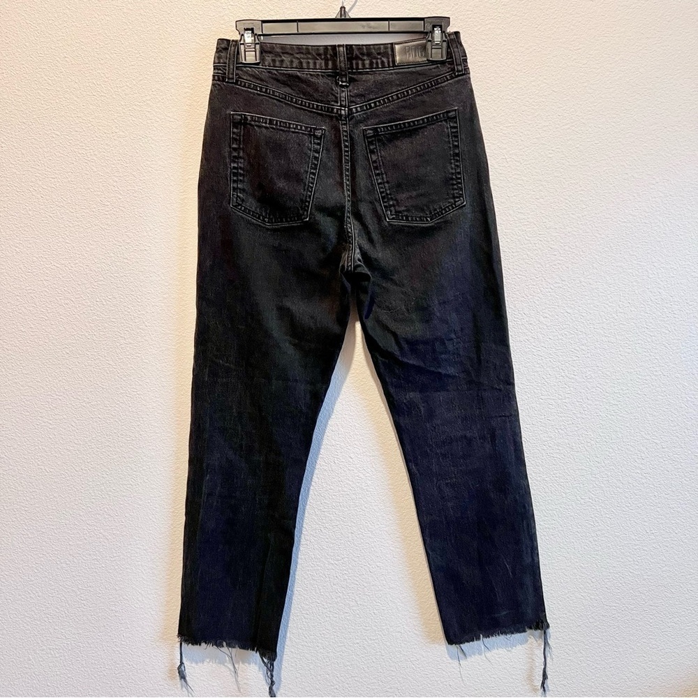 BDG Urban Outfitters Dillon Jeans Slim Fit Raw Hem Ankle Black Womens Sz 28 Boho - Picture 9 of 11